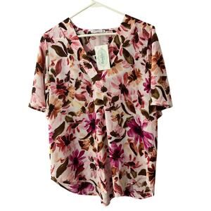 NWT Staccato Size Large Floral Top